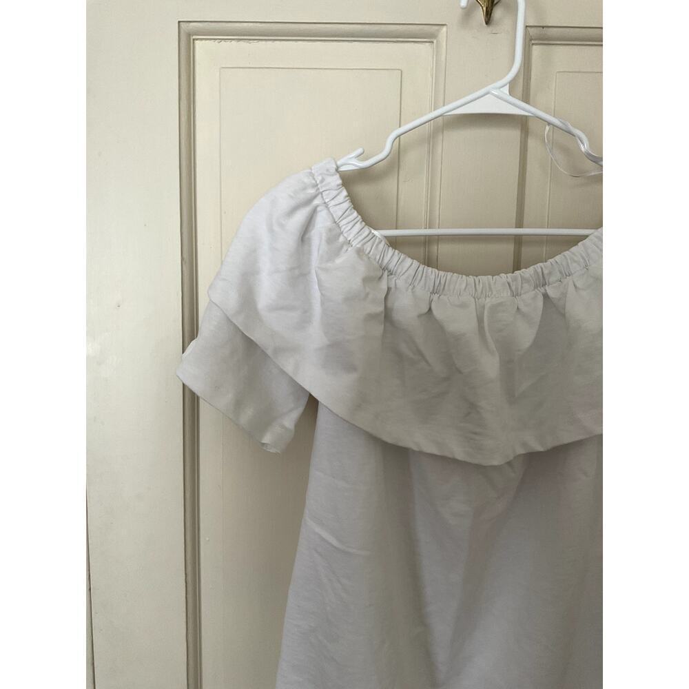 H&M White Off the Shoulder Mini Dress - size 8 - Picture 2 of 7